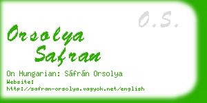 orsolya safran business card