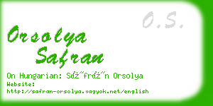 orsolya safran business card